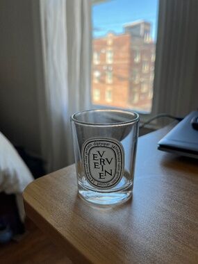 Diptyque Verveine empty glass candle jar (70g size)